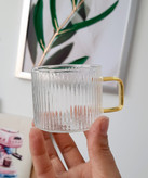 شات پیرکس شیاردار دسته طلایی